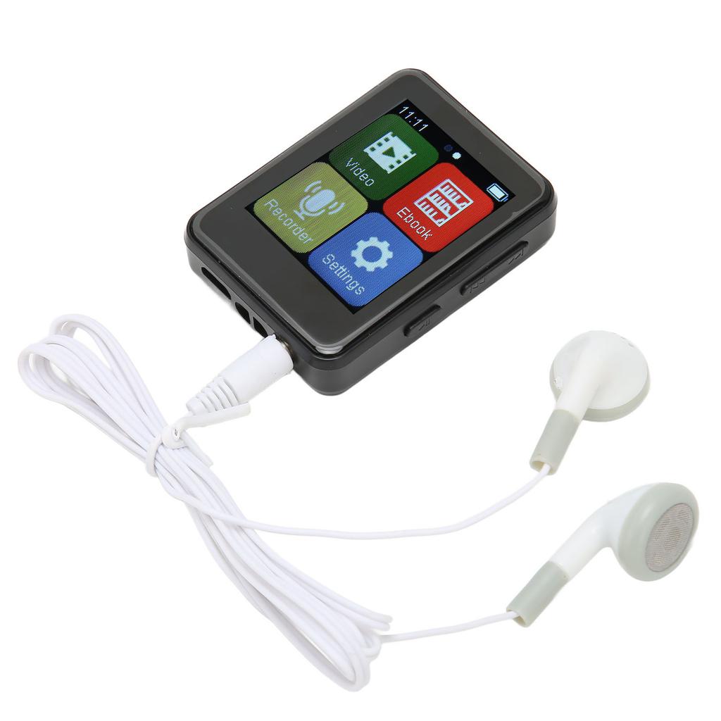 MP3 Player   5.0 Intelligent HD Noise Reduction FM Radio Electric Book 1.8inch Full Touchscreen MP3 Player