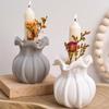 Blumenform Vase Silikonform DIY Hydroponisches Reagenzglas Blumentopf Gießformen Gips Harz Kerzenständer Bastelmaterial