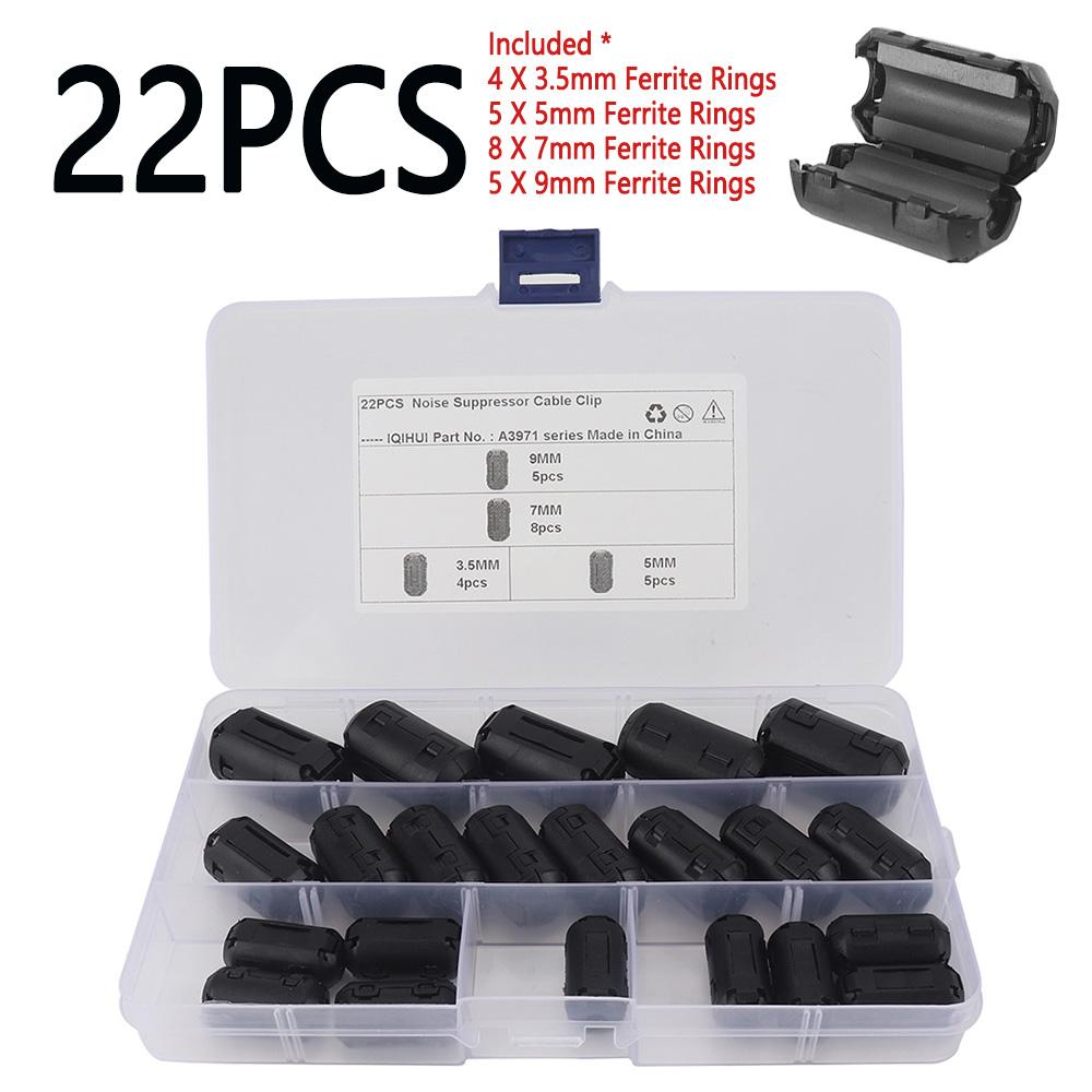 10-50 szt. 3,5/5/7/9/13 mm zaciskany pierścień ferrytowy rdzeń ferrytowy koralik zacisk dławik EMI RFI filtr szumów zacisk zatrzaskowy do kabla