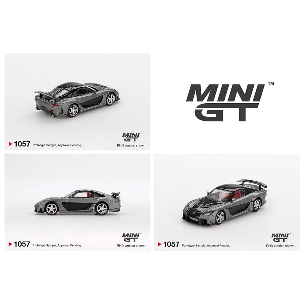 MINI GT 164 Scale MiJo TOYS - MAZDA RX-7 VEILSIDE (FORTUNE GREY) USA MGT01057-BL