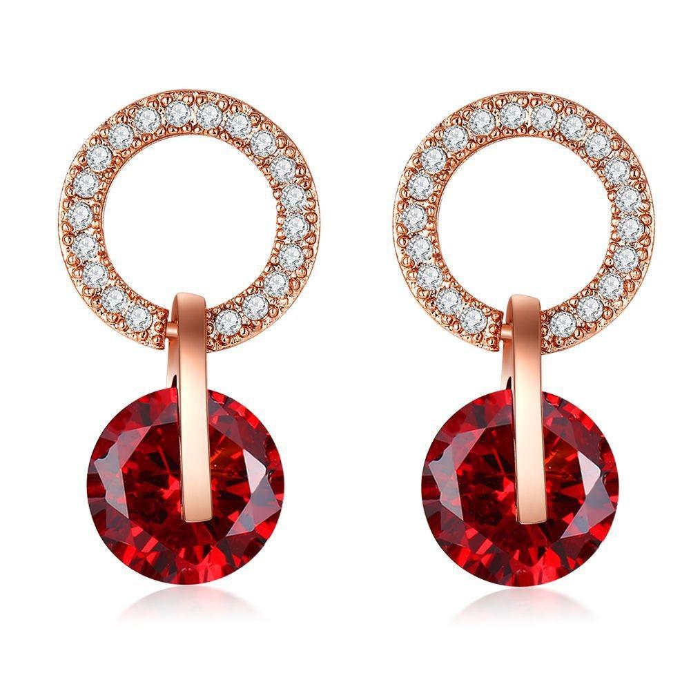 

Серьги с круглыми бриллиантами и цирконами в корейском стиле для женщин, простые и нишевые аксессуары