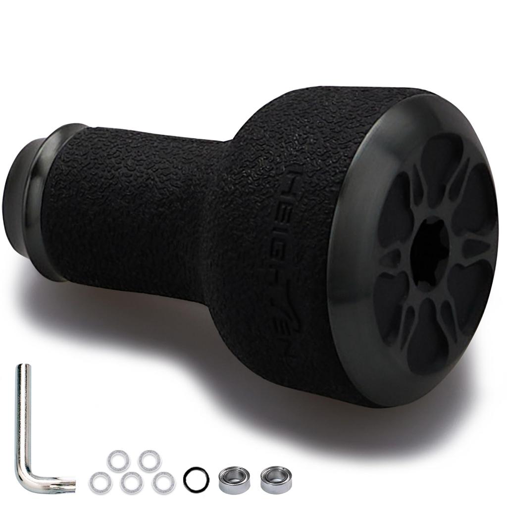 HEIGHTEN 24mm Reel Handle Knob, TPE, 10g, Compatible with Shimano and Daiwa Type A and Type S Reels (Dark Gray (22STELLA/23AIRITY)) (0427)