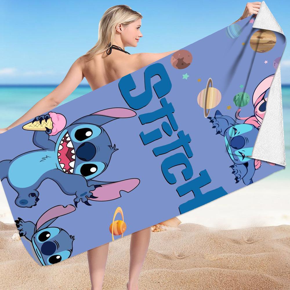 Stitch Zai Animation Beach Towel Microfiber Double-Sided Fleece Beach Towel Bath Towel Variety Square Towel Beach Towel 70*150 (microfiber)
