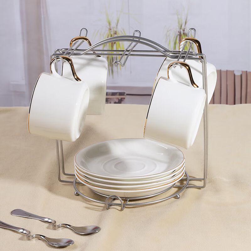 Luxury European Ceramic Coffee Cup and Saucer Set