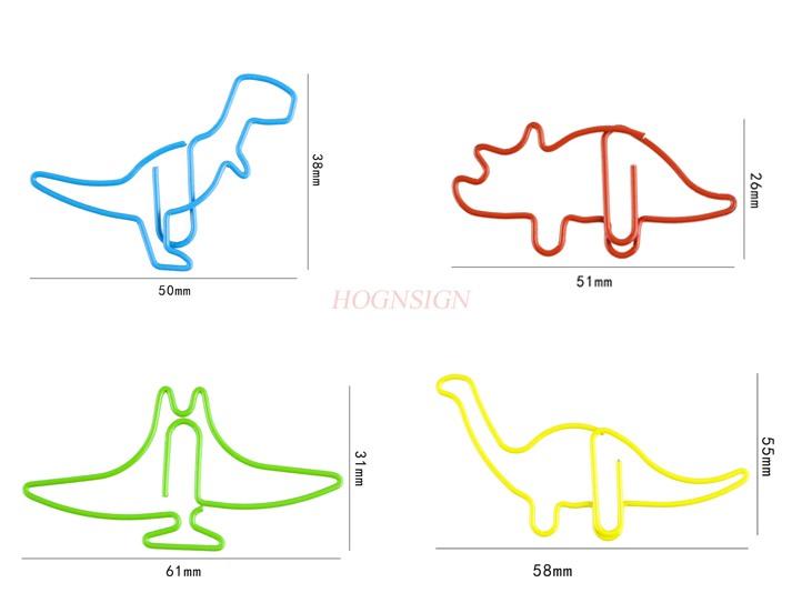 10 Stück Bunte Tier Dinosaurier Büroklammer Lesezeichen Kreativ Niedlich Plastik Cartoon Nadel Geschenk