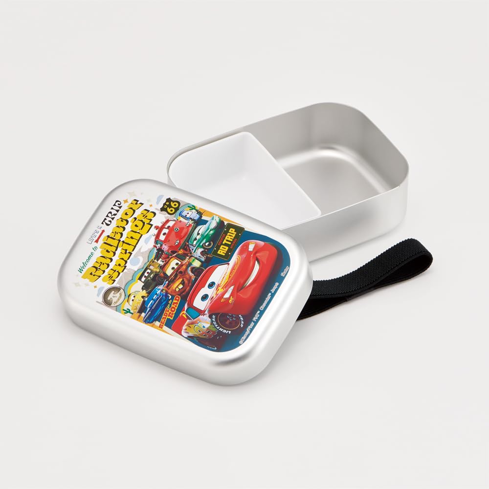 Skater Bento Box 370ml Aluminum Disney Cars 24 Aluminum Warm Ware Compatible for Children Made In Japan ALB5NV-A