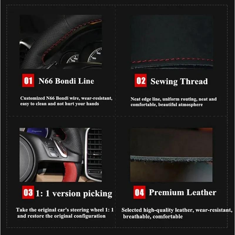 Car Interior Steering Wheel For Honda City Jazz Fit 2007 2008 Car Interior Steering Wheel Perforated Microfiber Leather Cover