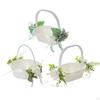Flower Girl Basket Bridesmaid Lace Container Portable Wedding Baskets for Banquet,
