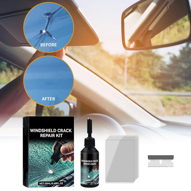 Cracked Glass Scratch Repair Kit 20ml Vehicle Windscreen Nano Fluid Filler Quick Fix Windscreen Scratch Restore Fluid For Glass