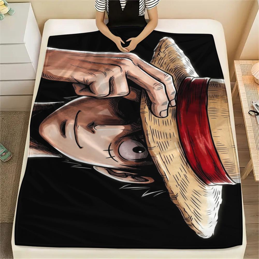 Luffy Outdoor Picnic Matching Printed Blanket, Flannel Blanket Perfect for Home Rest and Short Travel.-TING