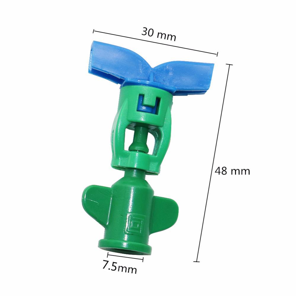 

50Pcs 360 Degree 7.5mm Rotating Atomization Nozzle Hanging Rotary Sprinklers Garden Greenhouse Irrigation Sprayers
