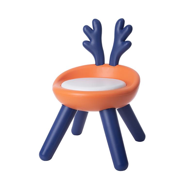 Children's Cute Squeaky Stool with Backrest - Ideal for Dining, Play, and Kindergarten