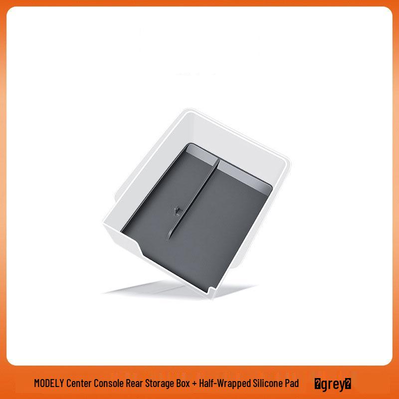 Tesla Model Y/3 Center Console Storage & Silicone Pad Ice Crystal Accessory.