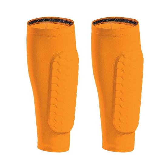 

1 пара футбольных щитков для голени для взрослых, защита от ударов, щитки для голени с сотовыми подушечками, противоскользящие лыжные щитки для футбола, регби, тенниса L оранжевый
