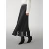 Women's Rhinestone Pleated Long Skirt