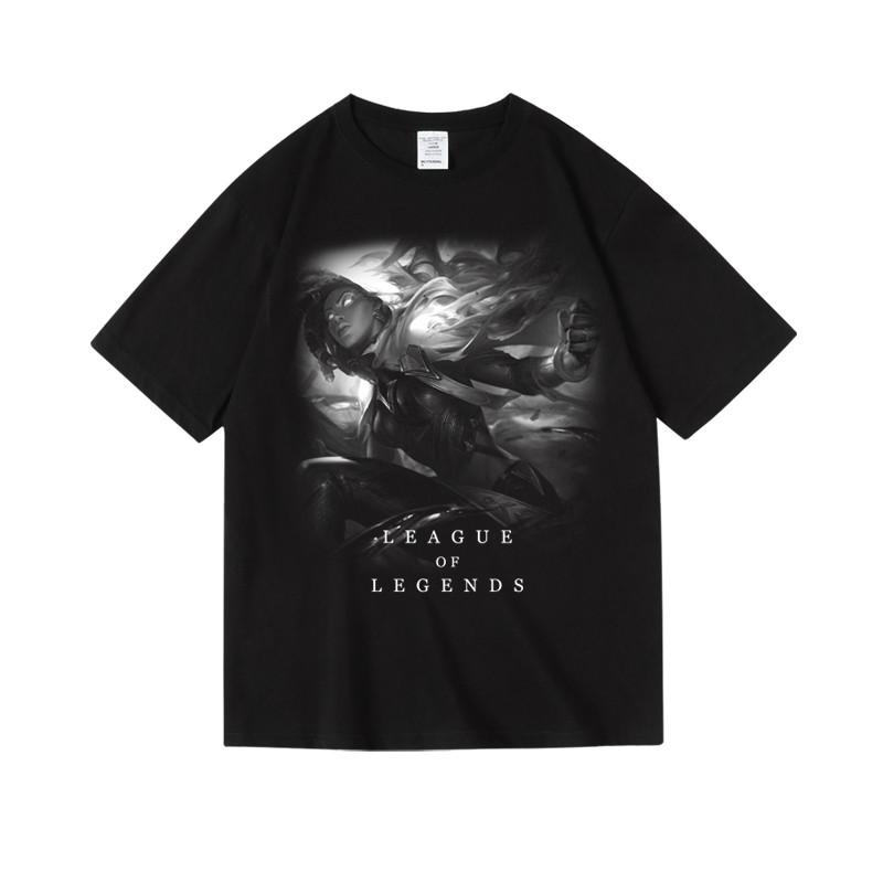 2024 Games LOL League of Legends Men's Printed Women's Cotton Crew Neck Short Sleeve Half Sleeve T-Shirt Men's Women's T-Shirt