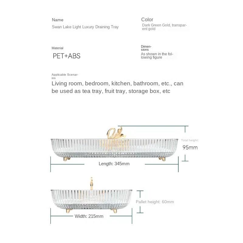 Kreativer Tablett-Organizer Küche Badezimmer Kosmetikaufbewahrung Zuhause Wohnzimmer Tablett Rechteckiges Tee-Obsttablett Desktop-Aufbewahrung