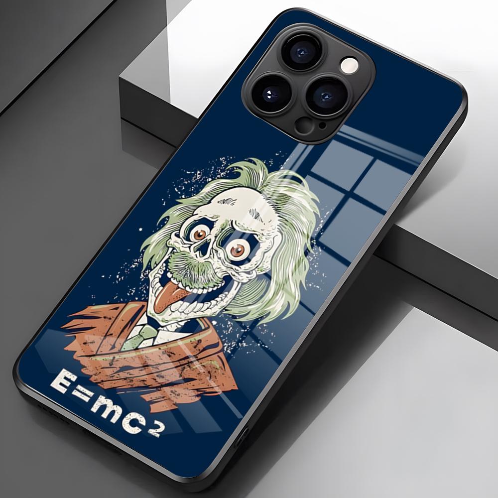 

Theoretical Physicist Einstein Phone Case For IPhone 17 Pro Max 16 15 14 Pro Max 13 11 X Xs Xr 8 7Plus Glass Cover iPhone 12 Pro Max