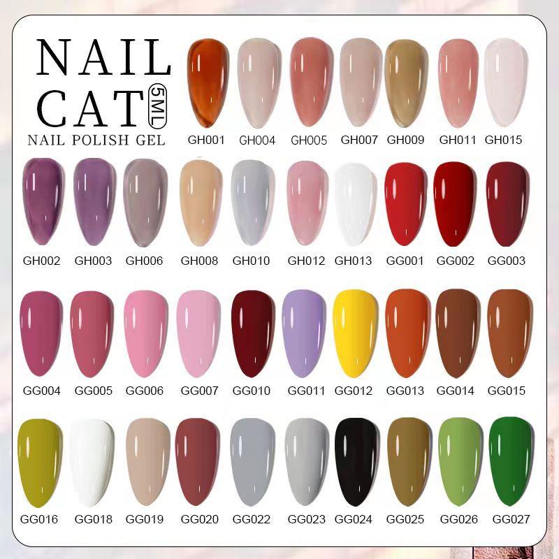 Platinum Haifei Nude Ice Gel Nail Polish - Trendy Transparent Nude from Xiaohongshu