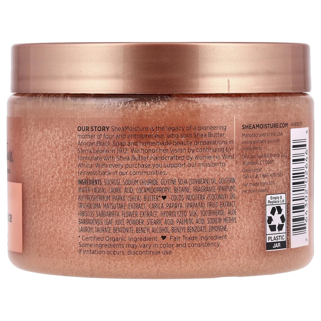SheaMoisture Glowing Radiance, Shea Sugar Scrub, Coconut & Hibiscus, 12 Oz (340 G)
