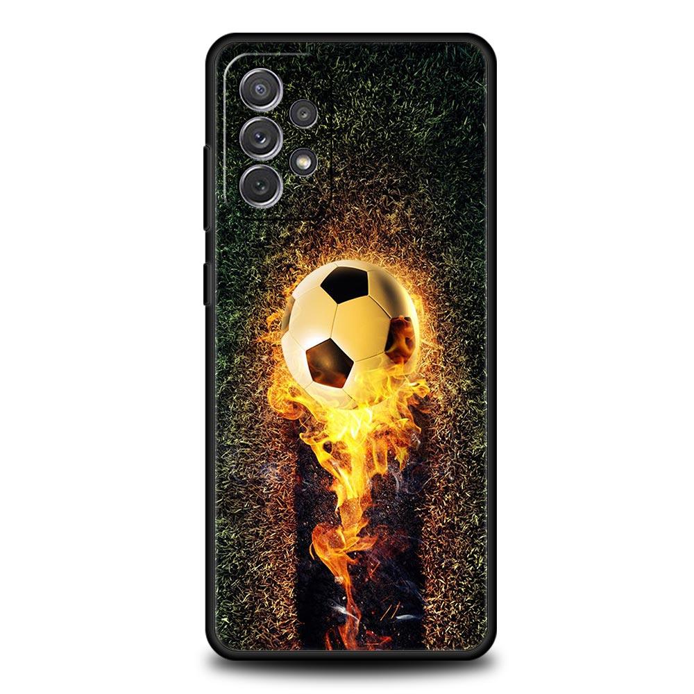 Soccer Ball Football Phone Case For Samsung Galaxy A13 A51 A71 A41 A31 A21S A11 A03S A12 A32 A52 A22 A23 A33 A53 A73 5G Cover