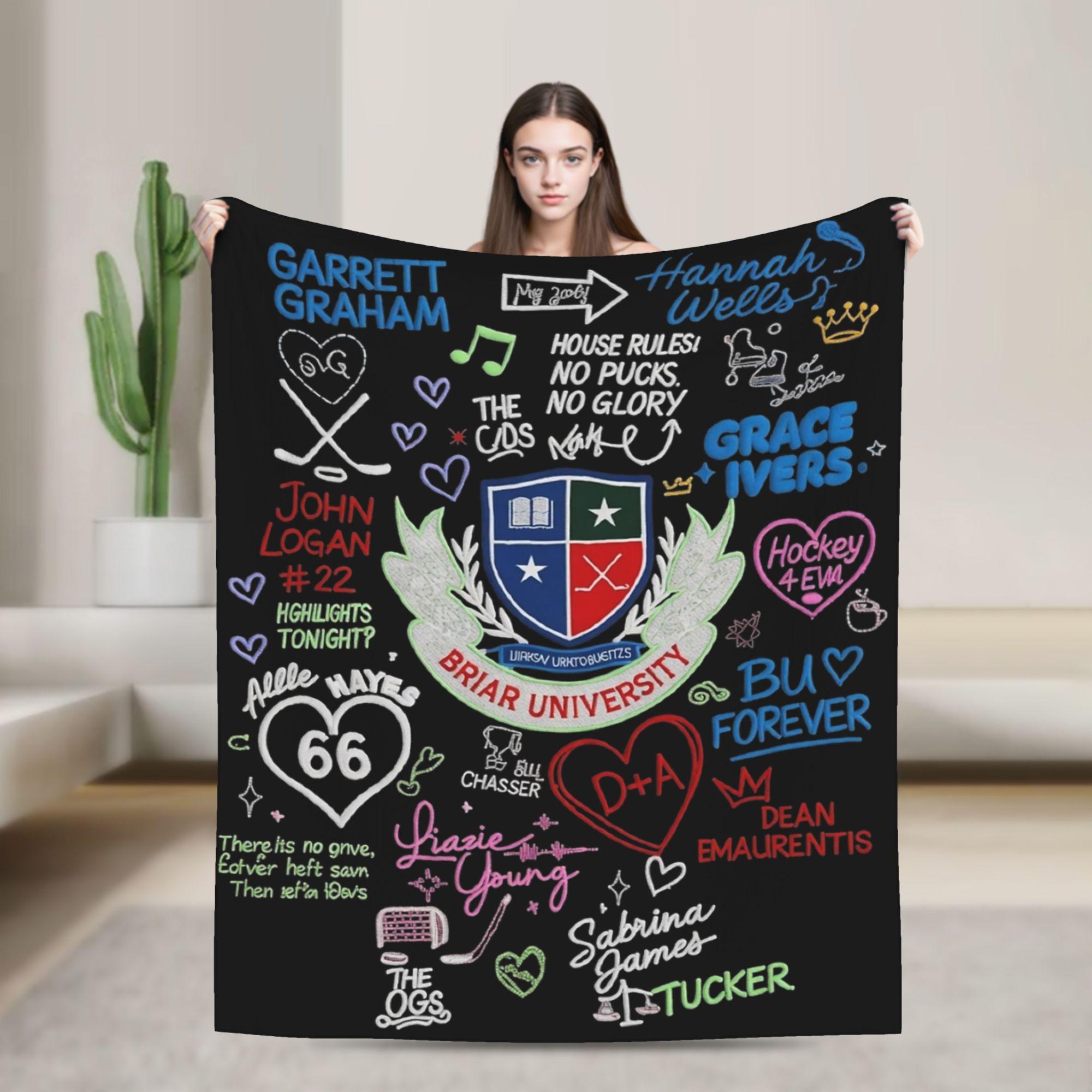 Exquisite Fashion Items Unisex Coral Off Campus Garrett Grahams Briar University Blankets Fleece Plush Summer Soft Throw Blanket For Bed Bedroom Rug Piece