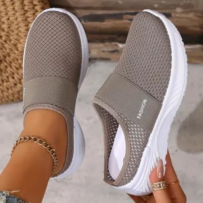 Ladies' Casual Sports Shoes, One Foot Kick, Suitable for Spring and Summer Beach Vacation, Travel and Leisure, Mesh Suitable for Plus Size Women