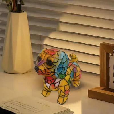 Dog Lamp Dog Series Art Night Light Resin Cute Pet Dogs Themed LED Table Lamps Canine Decor Desk Accent Fun Gift for Dog Lovers