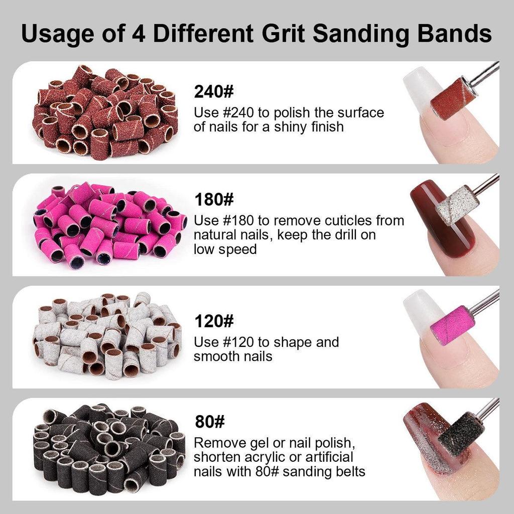 Electric Sanding & Grinding Wheel Set for Rust Removal, Wood & Metal Polishing, and Nail Art.