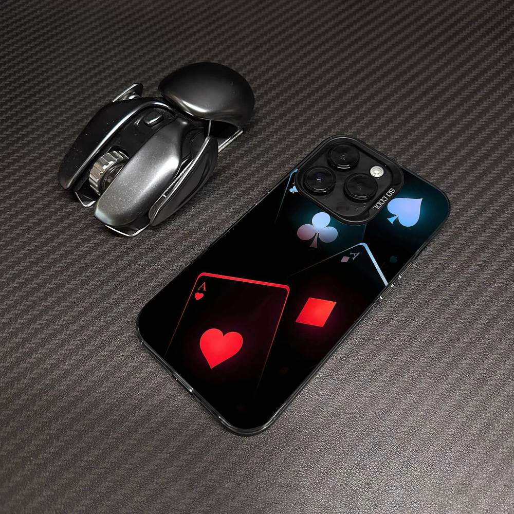 Poker Pattern Game Color Phone Case For IPhone 17 16 15 14 13 12 11 Pro Max Plus Pro Shell