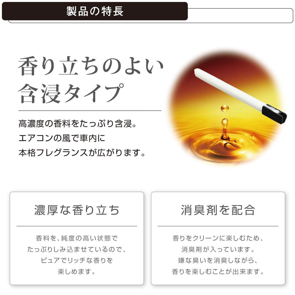 Carmate Car Air Air Conditioner Filter Monster White H1291 (CARMATE) Freshener, BLANG, Mount, Fragrance, Musk, 5-Pack,