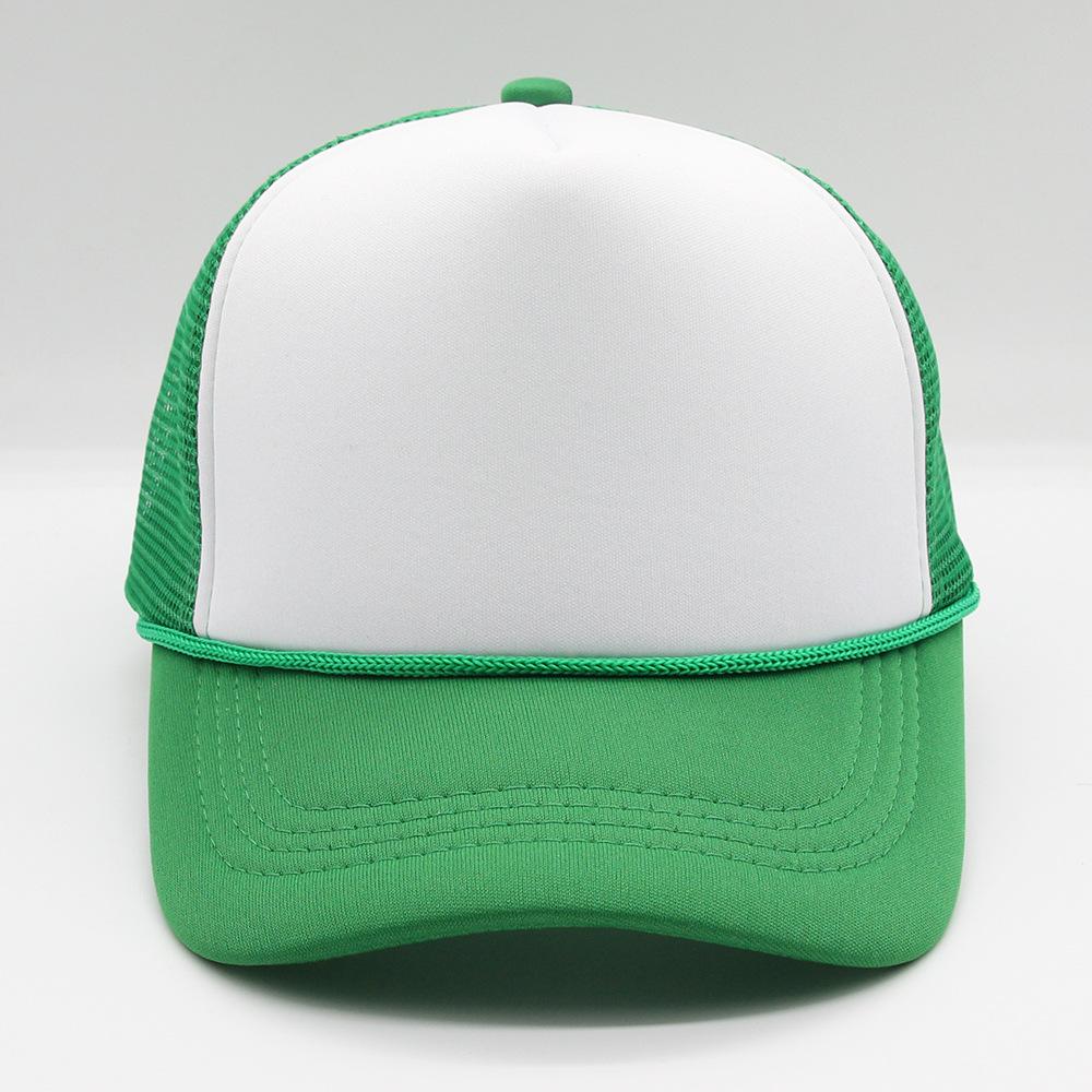 New Trucker Caps Men Women Plain Blank Foam Mesh Baseball Cap With Rope Summer Breathable Outdoor Sport Sun Visor Hats