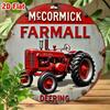Vintage McCormick Farmall Tractor Metal Tin Wall Sign Rustic Home Kitchen Garden Decor