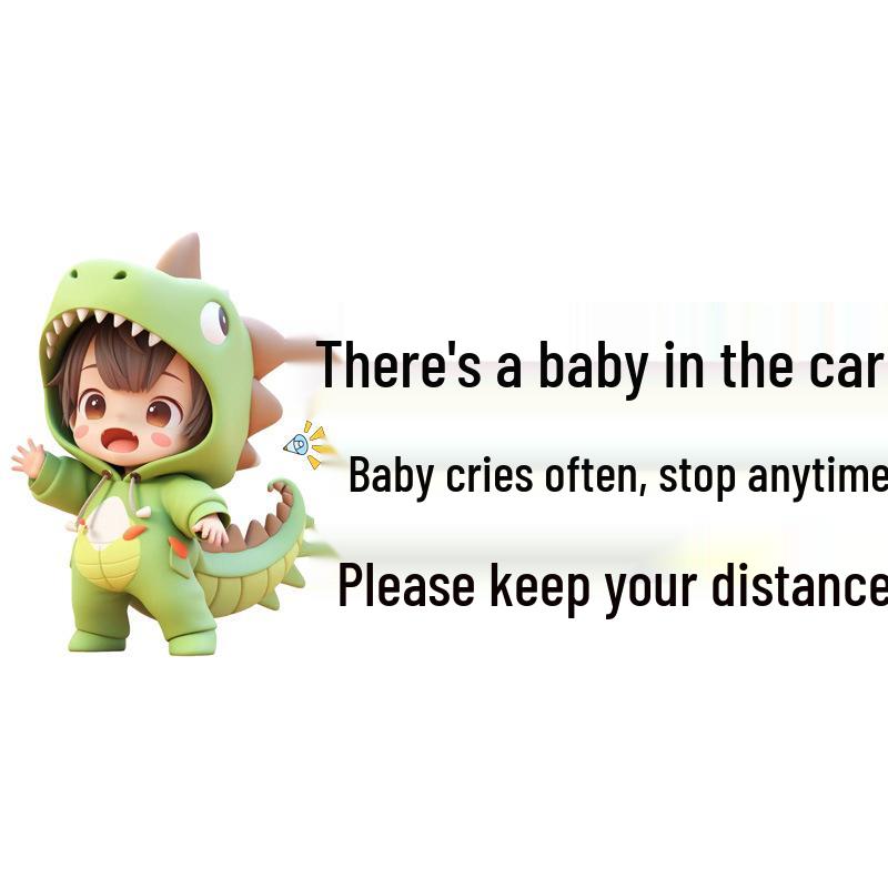 Personalized Baby On Board Cry Warning Window Sticker: Request Safe Distance & Stop