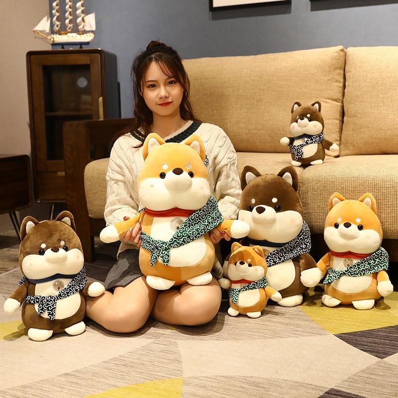 25 /35 /45cm Lieblicher Steh Dicker Shiba Inu Hund Plüschtiere Gefüllt Weich Kawaii Tier Cartoon Kissen Puppen Geschenk Für Kinder Baby Kinder