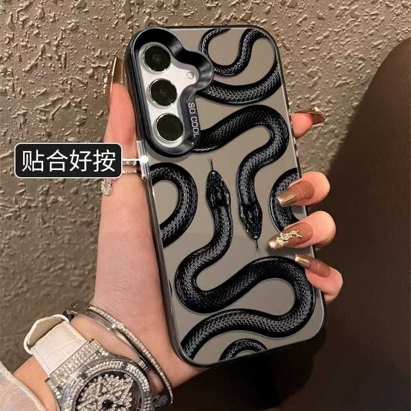 New Black Snake for Samsung Galaxy S25 Mobile Phone Case Samsung S24 ULTRA Foreign Trade S21