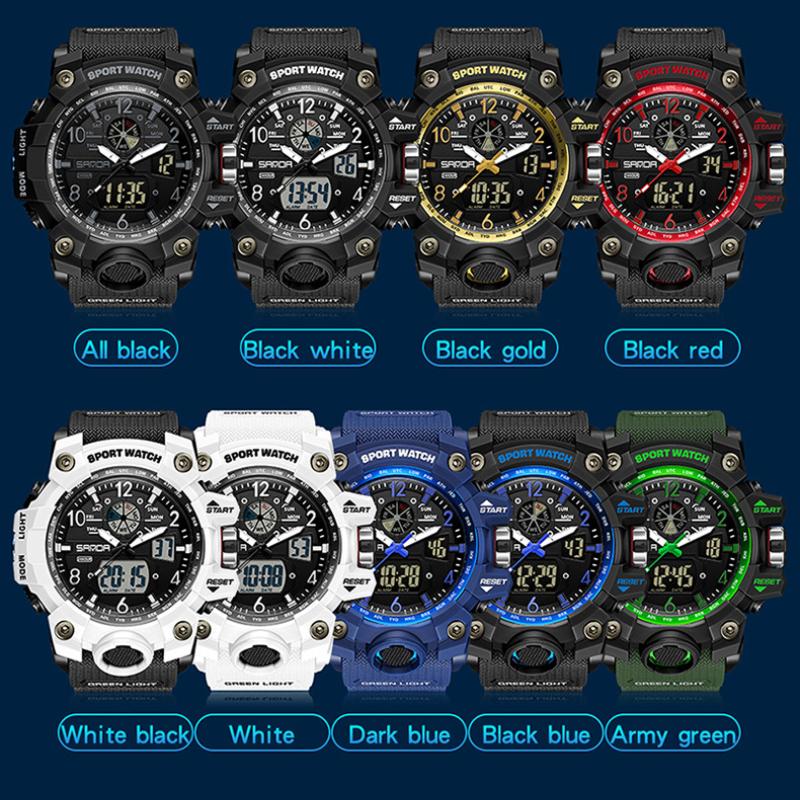 SANDA Watches Creative Sports Electronic Watch Personalised Fashion Electronic Watch
