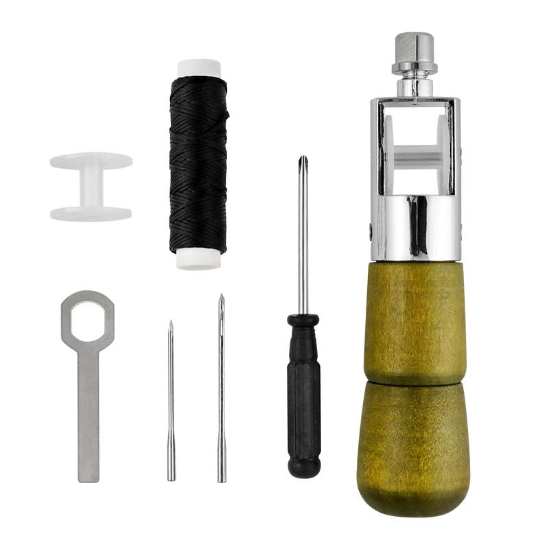 Handmade Leather Stitching Awl DIY Leather Craft Tool Waxed Thread Sewing Carving Repair Cowhide  Canvas Saddlery Stitch Tools