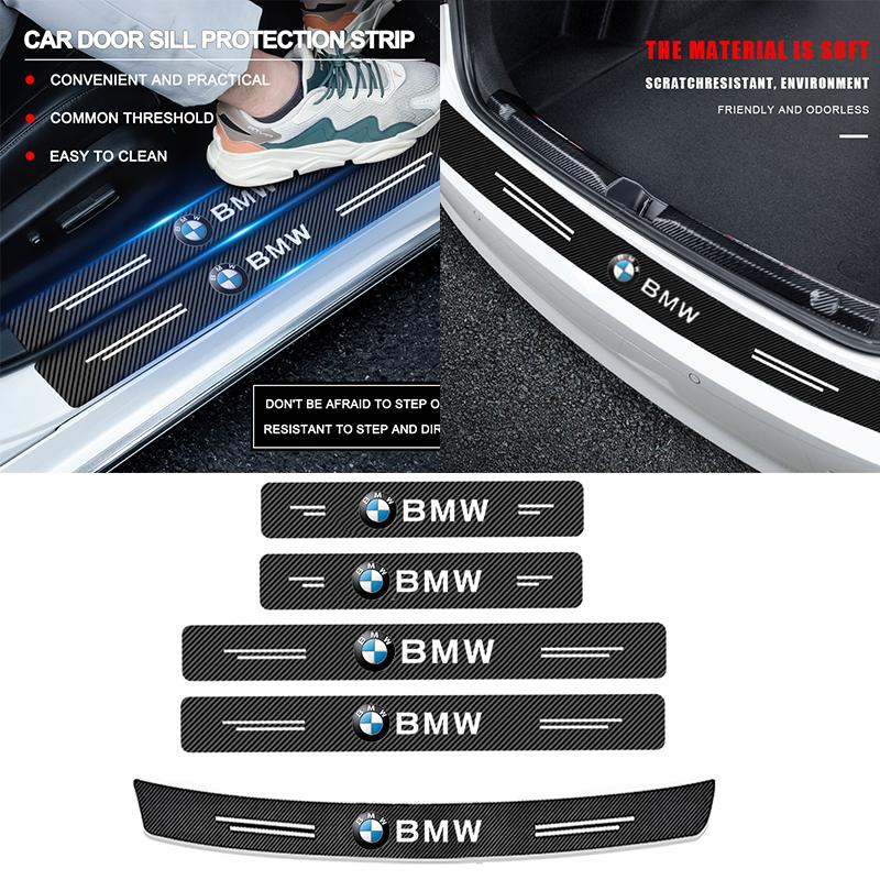 Lzkpf10 Carbon Fiber Protective Stickers for Car Door Sill Side Anti Step Bumpers For BMW G31 G32 5 7 G11 G12 G30 Series I8 I12 I15 G01