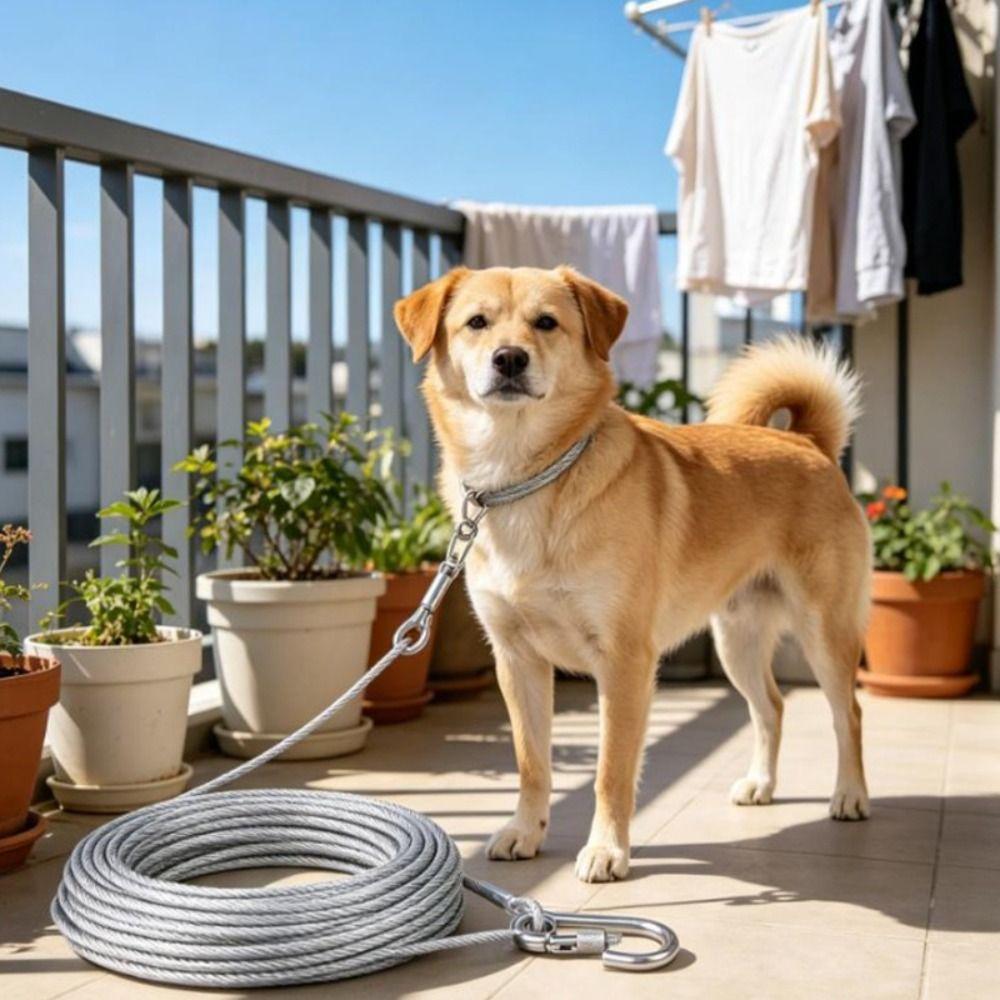 Doppelköpfiges Hund-Ausleinekabel Schwerlast Edelstahl Hundeleine Outdoor-Training