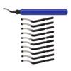 RB1100 BS1010 Deburring Tool Kit Brass Deburring Cutter with 10 Blades for Copper Pipes 3D Printing Plastics