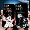 JUJUSU Anime Character Art Soft Phone Case for iPhone 16 16E 17 Air 15 Pro Max 14 Plus 13 Mini 11 12 7 Black Cover Back Shell