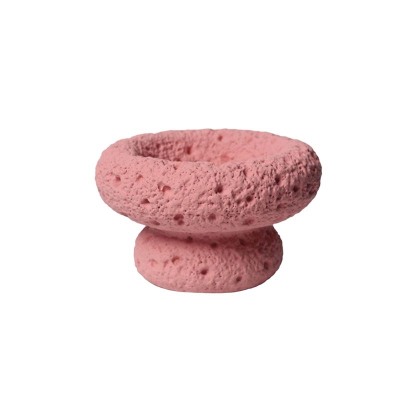 Colored Cement Mold Candle Holder Artificial Hand-sprayed Candle Plate for Crafts Tea Light Tray Concrete Plaster Molds