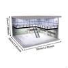 1/64 1/36 1/32 Car Diorama Scene with Lighted Storage for Diecast Collection