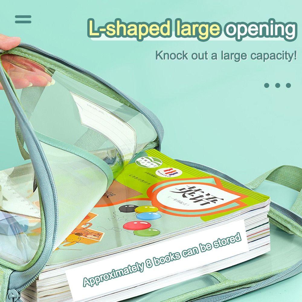 Large-capacity Tote School Bag Transparent Test Papers Document Bag Portable Tutorial Bag  Student