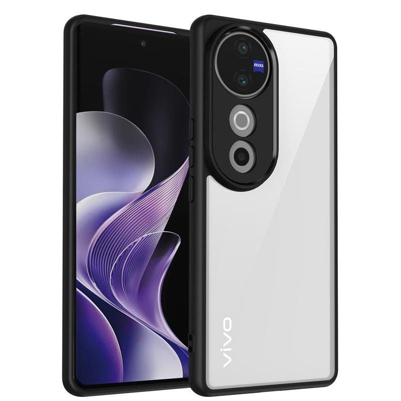 Vivo V40 VivoV40 V2348 Case Plating Silicone Bumper Shockproof Clear Back Cover Hard Matte Phone Case for Vivo V40 Pro 5G V2347