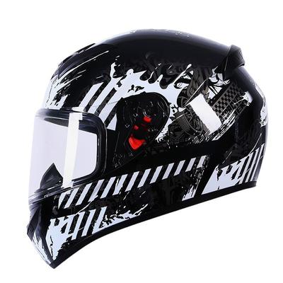 Full Face Motorcycle Helmet Scooter Electric Bike Riders ABS Shell 3C Certified All-Season Use