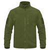 Men's Fall Winter Outdoor Tactical Fleece Jacket, Stand Collar Hiking Sweatshirt Coat