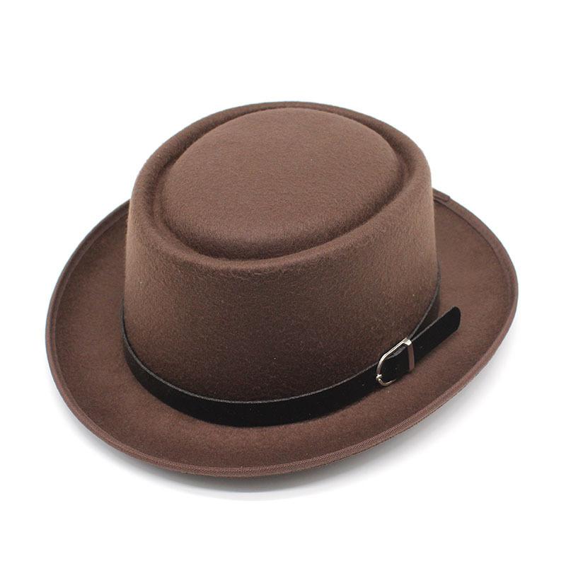 Wind Top Hat Men'S And Women'S Felt Hat Wind British Gentleman'S Hat Casual Bowler Hat