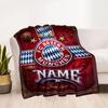 Bayern Munich Celebration Personalized Text Blanket Gift Customizable Blanket Warmthful Decor for Home Decor Office Nap Bedding for All Occasions